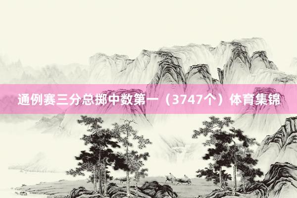 通例赛三分总掷中数第一（3747个）体育集锦