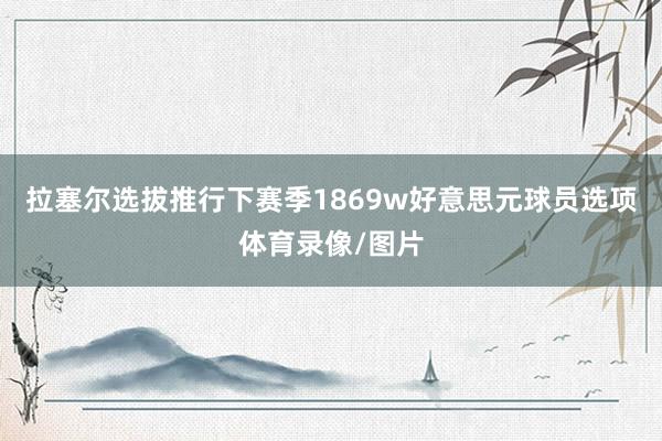 拉塞尔选拔推行下赛季1869w好意思元球员选项体育录像/图片