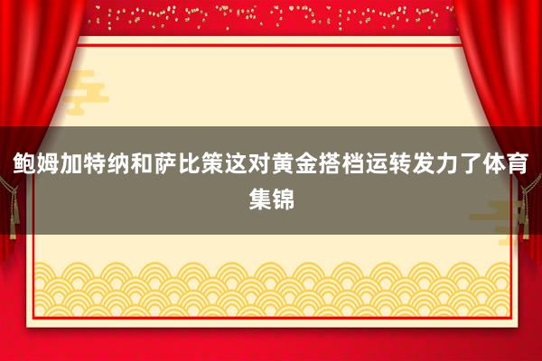 鲍姆加特纳和萨比策这对黄金搭档运转发力了体育集锦