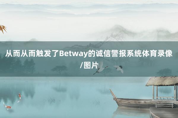 从而从而触发了Betway的诚信警报系统体育录像/图片