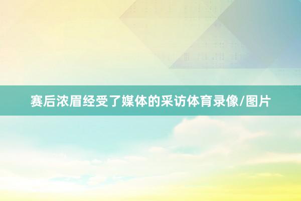 赛后浓眉经受了媒体的采访体育录像/图片